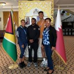 National swimmers visit Embassy of Guyana in Doha