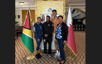 national-swimmers-visit-embassy-of-guyana-in-doha