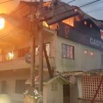 Castle Hotel engulfed in flames