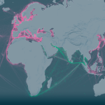 La carte des turbulences sur les grandes routes maritimes