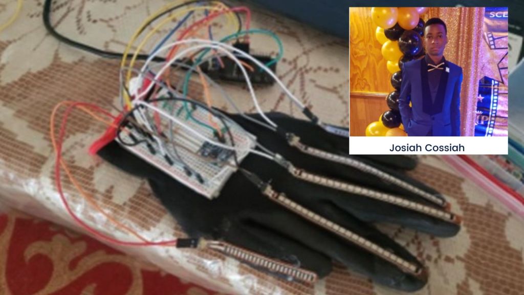 UG student awarded for designing, building  American Sign Language translator glove