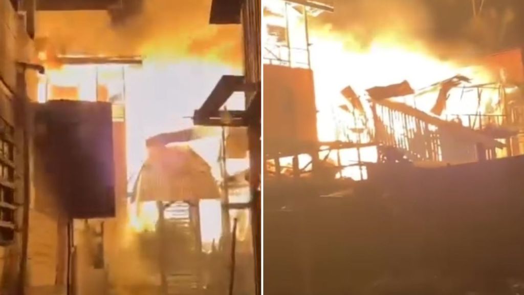 Eteringbang fire ravages three buildings