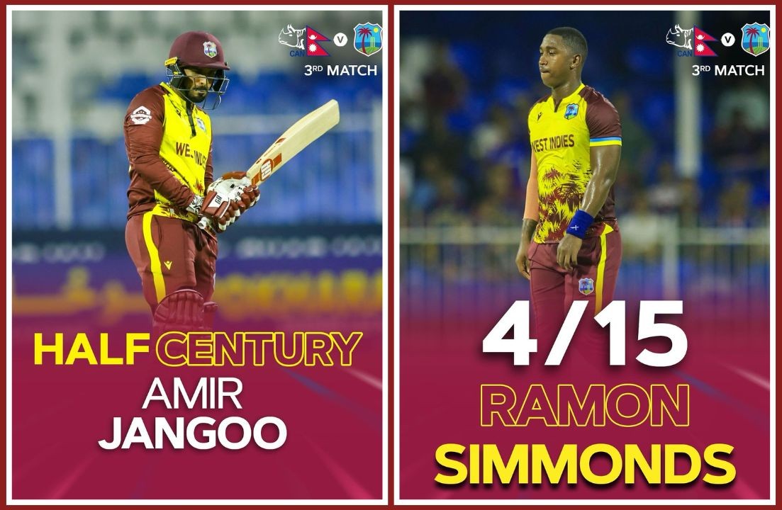 Simmonds, Jangoo hand West Indies consolation win against Nepal