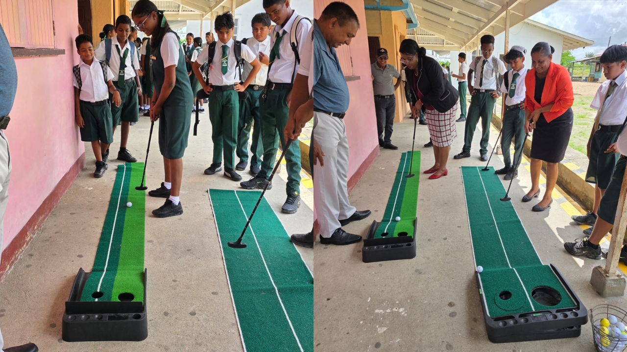 New golf programme tees off in Leguan Schools