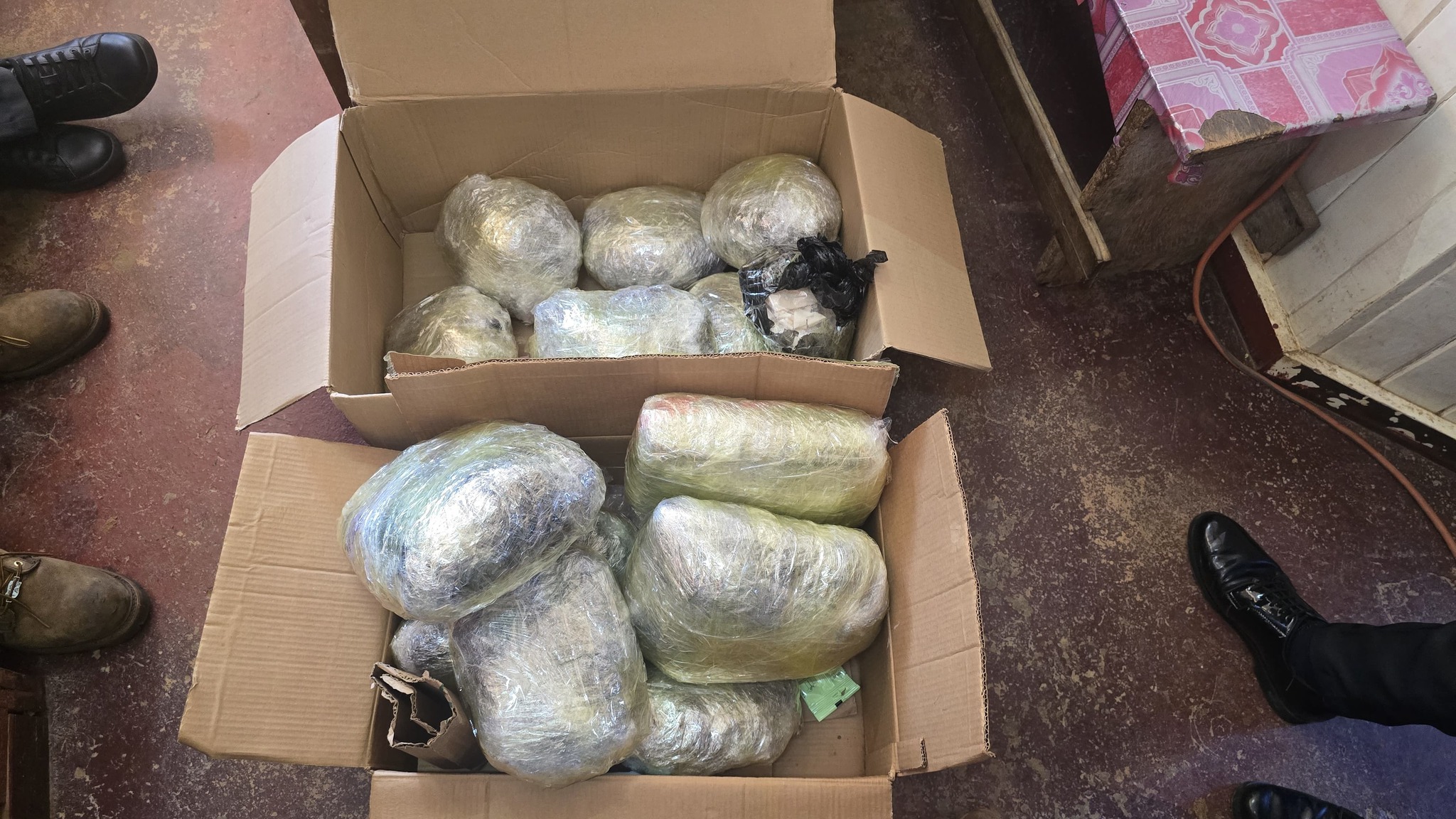 Five men arrested after ganja, cocaine found at Port Kaituma