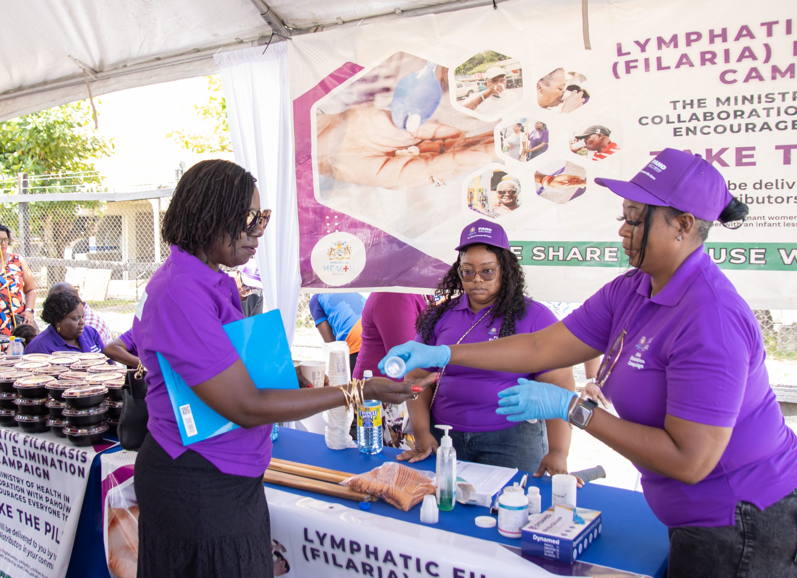 Mass drug campaign to eliminate filariasis commences in Regions Three, Four