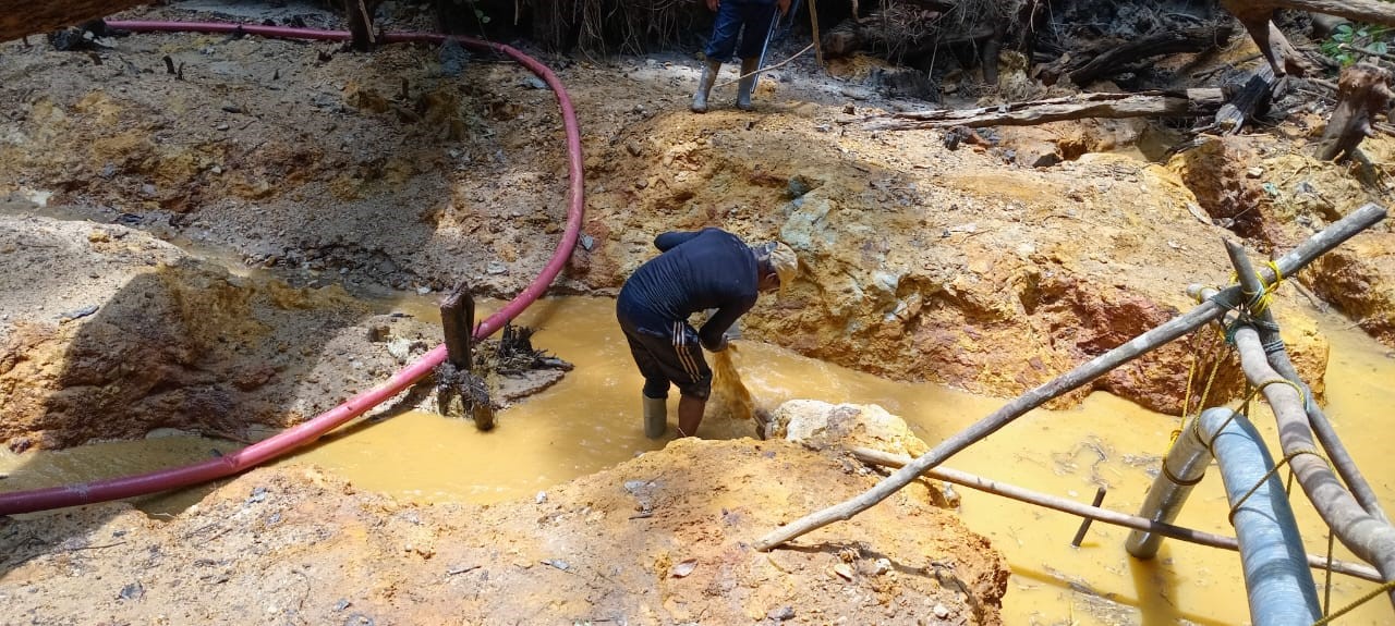 GGMC uncovers illegal mining operations in the Ireng area