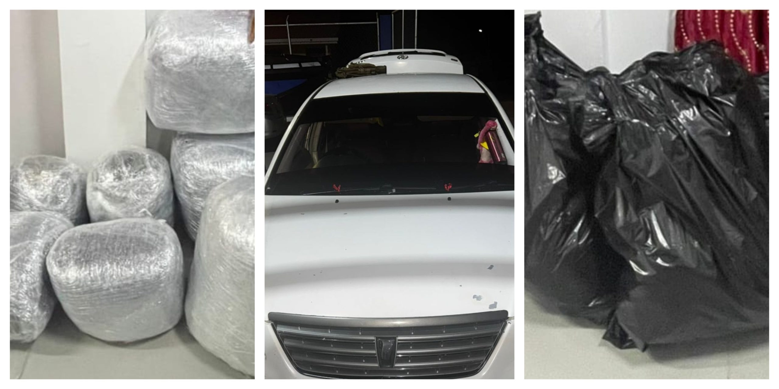 Gold miner, nursing assistant arrested with over 67lbs of ganja in trunk of parked car