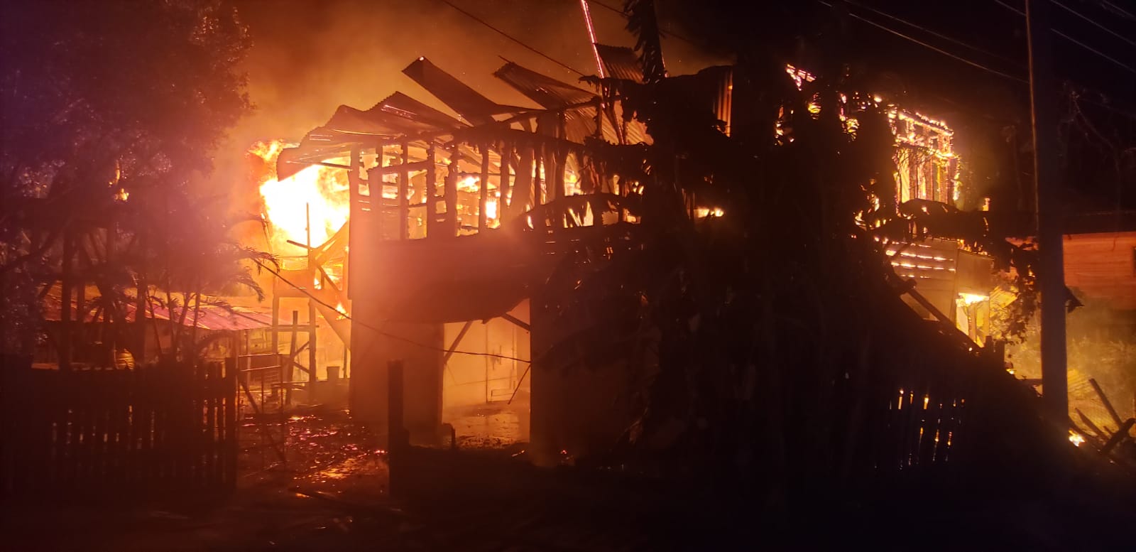 Man taken into custody after fire destroys Corentyne house
