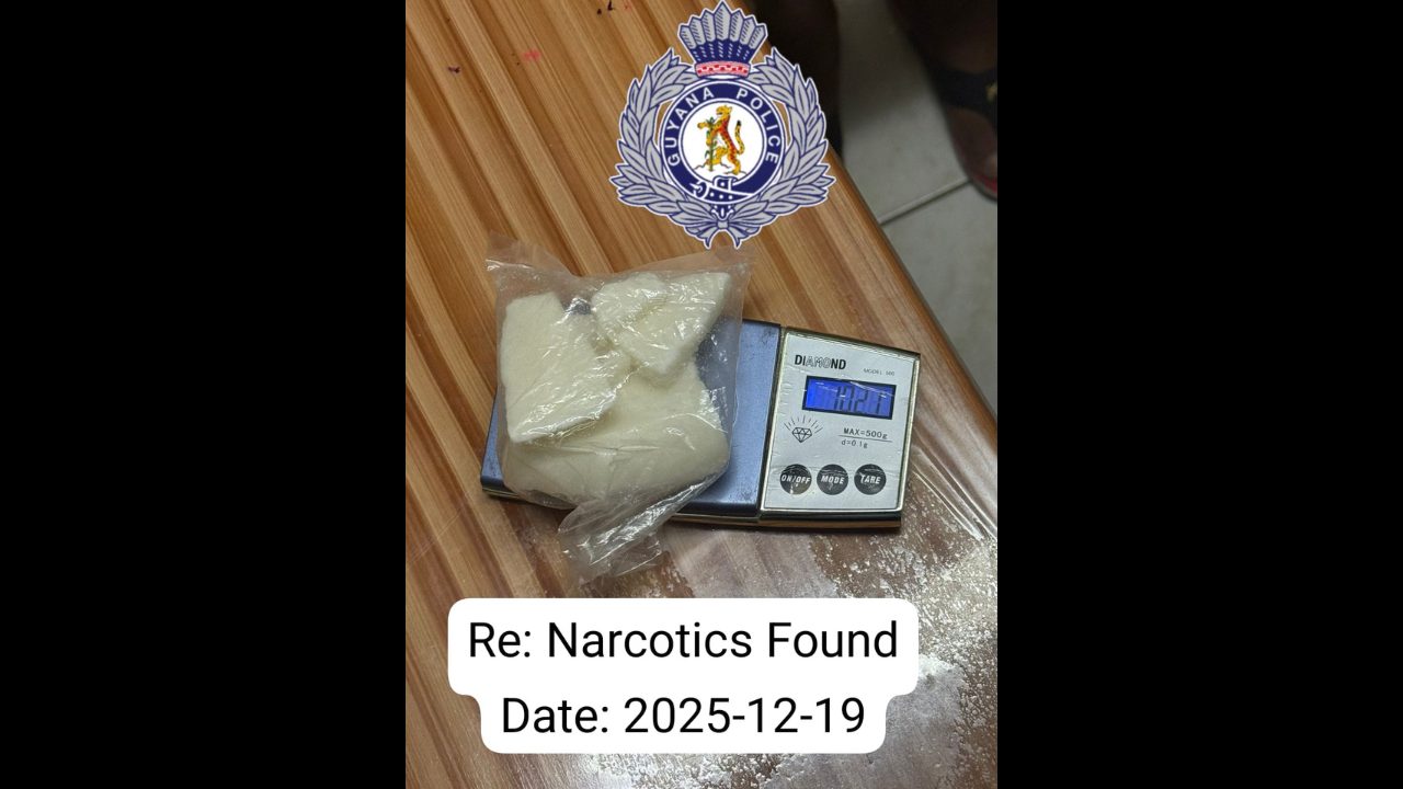 Cocaine found at Parika grocery store