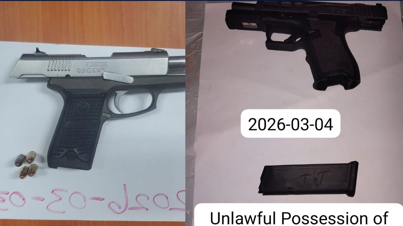 Six in custody after police uncover illegal firearms in Agricola and Linden