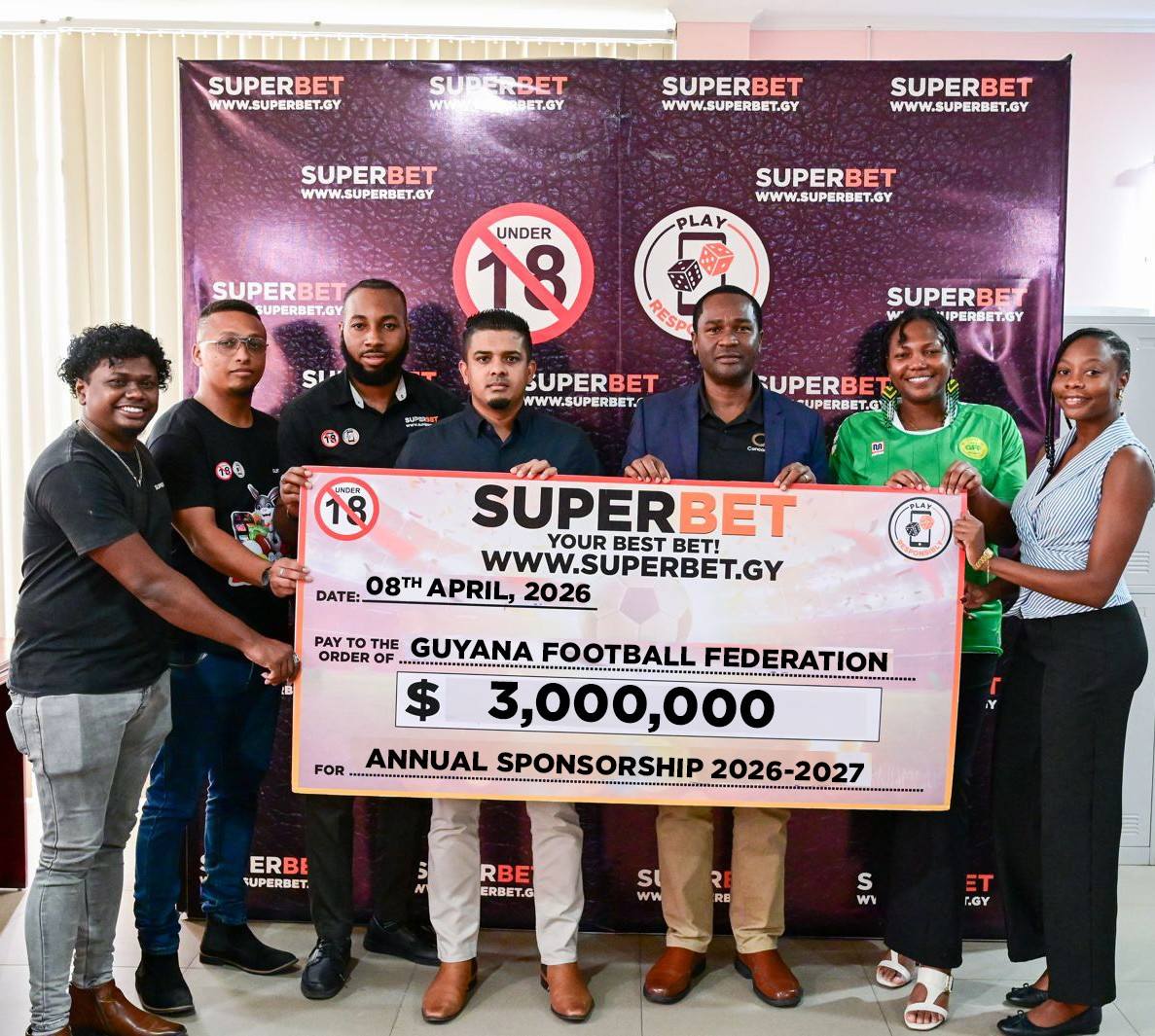 GFF, Superbet Guyana sign G$3M sponsorship agreement