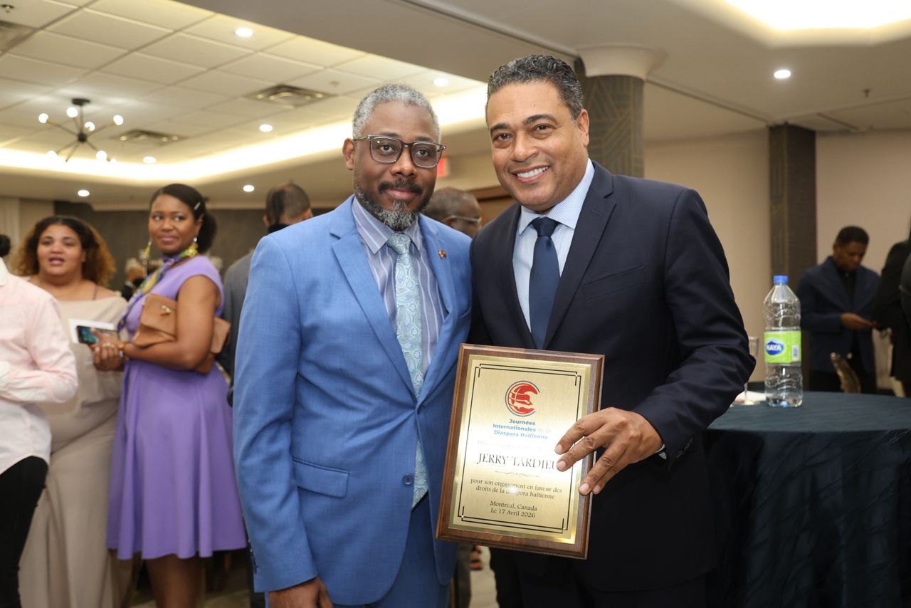 Jerry Tardieu honoré à Montréal pour son engagement en faveur de la diaspora haïtienne