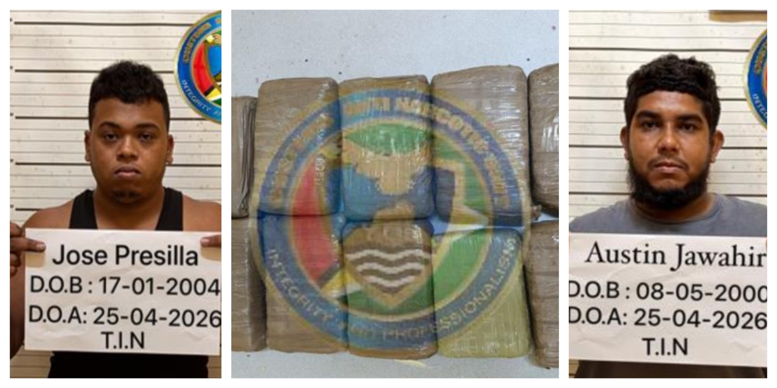 CANU seizes nearly 11kg of foreign ganja at Tuschen, two arrested