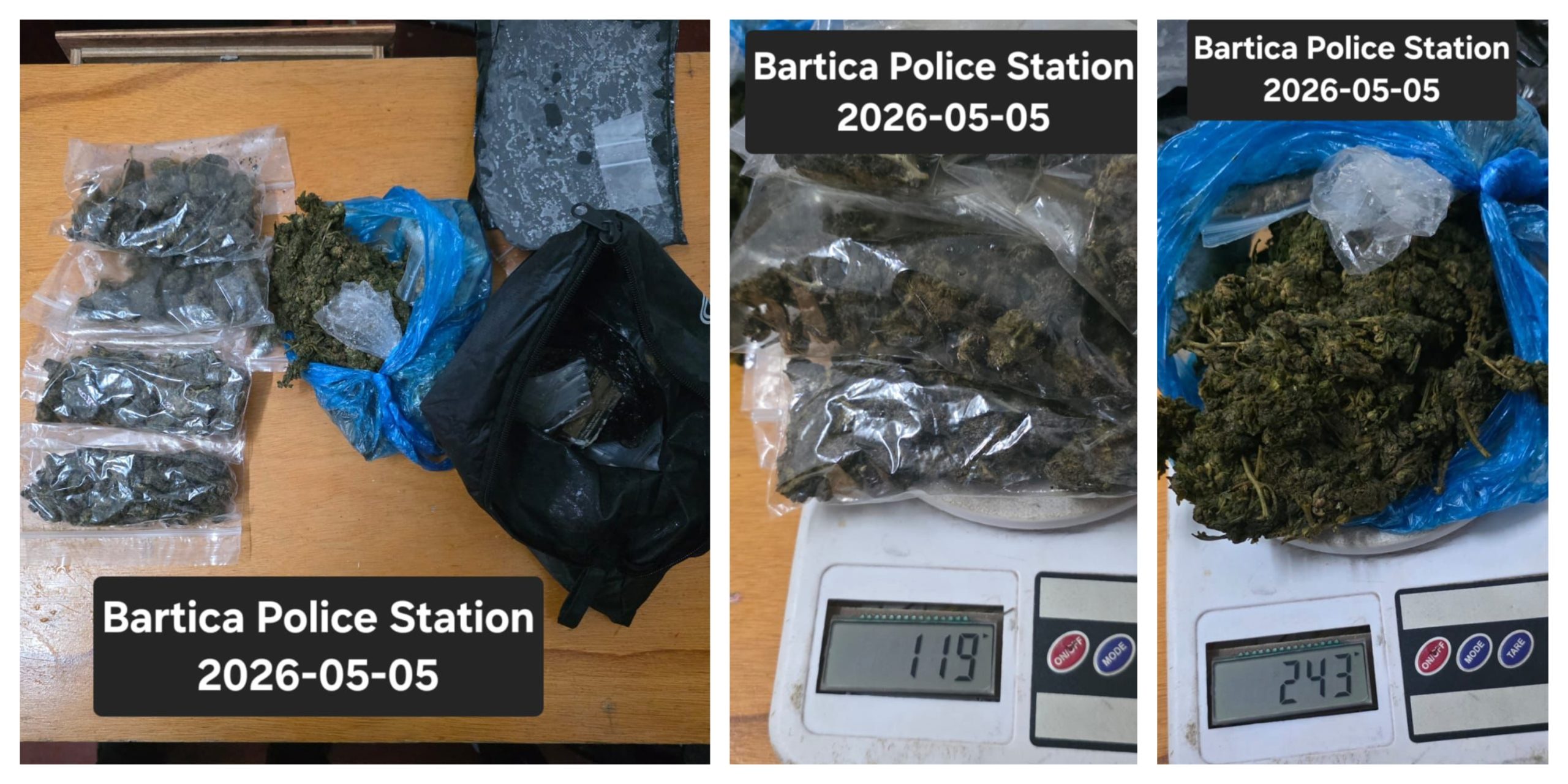 Bartica welder in custody after tossing ganja into river, over 360 grams recovered