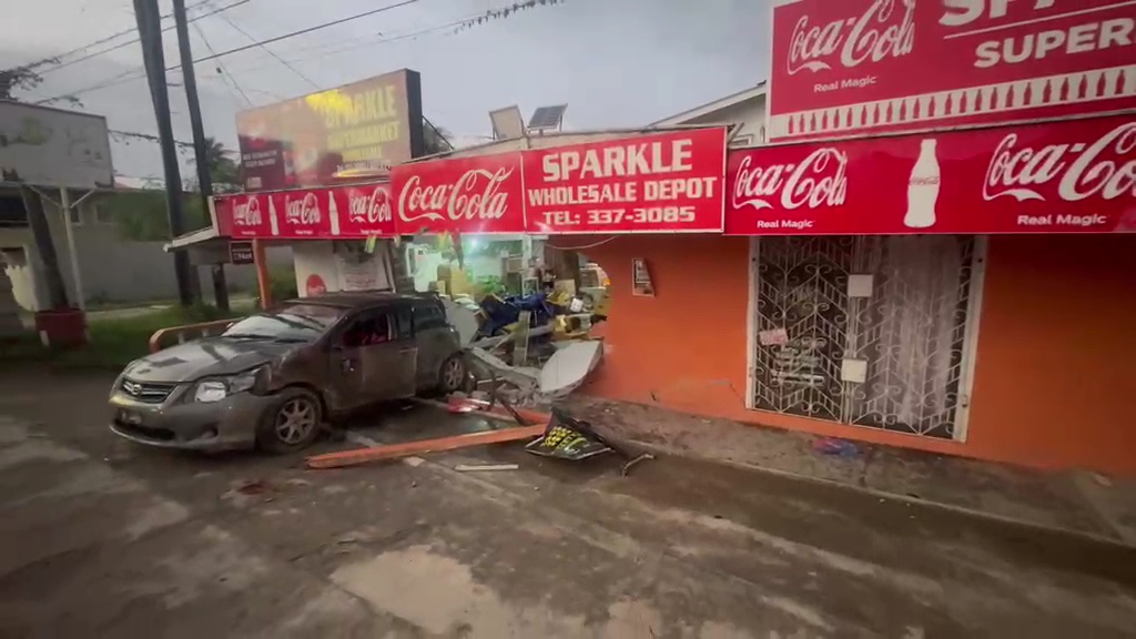 Speeding car crashes into supermarket at Ulverston