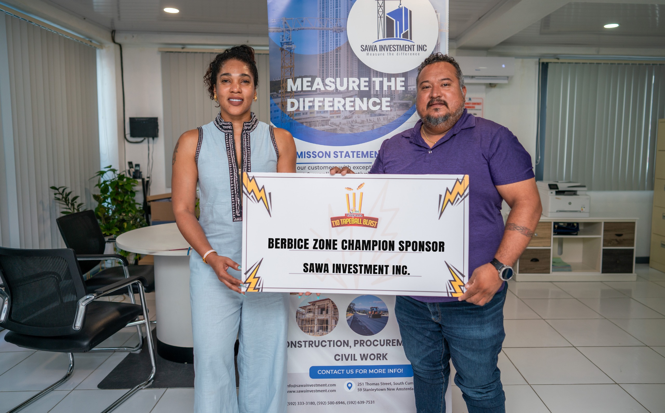 ‘Cricket is Guyanese’ – Sawa Investments joins One Guyana T10 Blast with Berbice Zone sponsorship