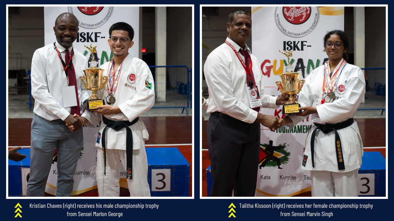 Chaves and Kissoon crowned Guyana’s premier Shotokan Karate champions