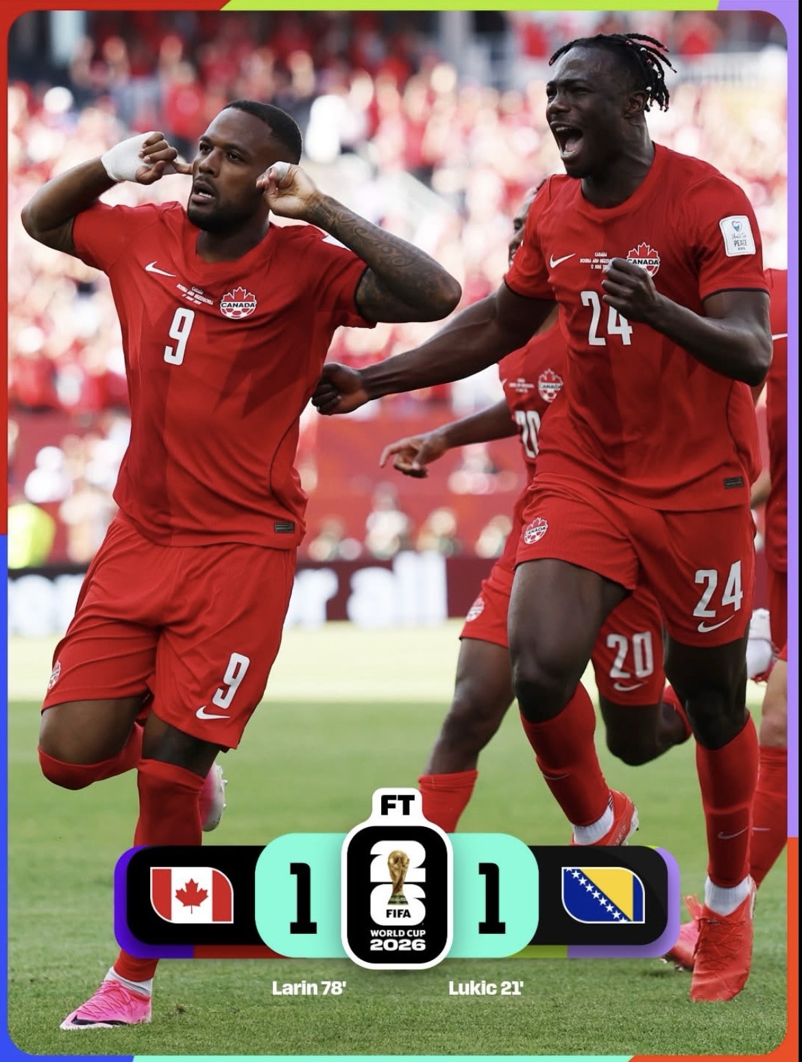 Coupe du monde 2026 : le Canada et la Bosnie-Herzégovine se quittent dos à dos