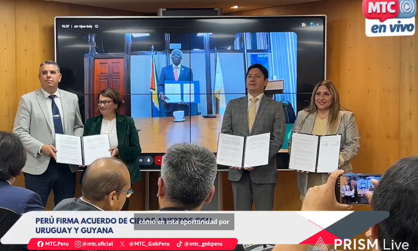Guyana, Peru sign aviation MoU to advance air services 